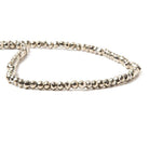 3.5-4mm Metallic Dark Champagne plated Pyrite faceted rondelle Beads 106 pcs - The Bead Traders