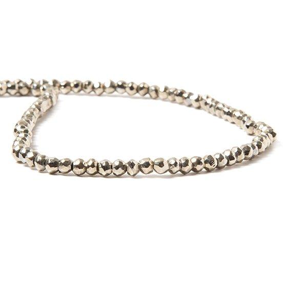 3.5-4mm Metallic Dark Champagne plated Pyrite faceted rondelle Beads 106 pcs - The Bead Traders