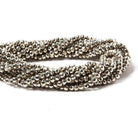 3.5-4mm Metallic Dark Champagne plated Pyrite faceted rondelle Beads 106 pcs - The Bead Traders
