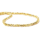 3.5-4mm Metallic Gold plated Pyrite faceted rondelle Beads 128 pcs - The Bead Traders