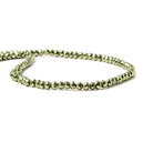 3.5-4mm Metallic Grass Green plated Pyrite faceted rondelle Beads 101 pcs - The Bead Traders