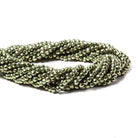 3.5-4mm Metallic Grass Green plated Pyrite faceted rondelle Beads 101 pcs - The Bead Traders