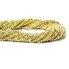 3.5-4mm Metallic Greenish Yellow plated Pyrite faceted rondelle Beads 128 pcs - The Bead Traders