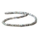 3.5-4mm Metallic Labradorite faceted rondelles 13 inch 130 beads - The Bead Traders