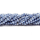 3.5-4mm Metallic Periwinkle Blue plated Pyrite faceted rondelle Beads 104 pcs - The Bead Traders