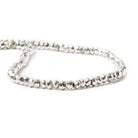 3.5-4mm Metallic Silver plated Pyrite faceted rondelle Beads 104 pcs - The Bead Traders