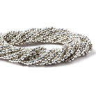 3.5-4mm Metallic Silver plated Pyrite faceted rondelle Beads 104 pcs - The Bead Traders