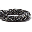3.5-4mm Metallic Smoky Grey plated Pyrite faceted rondelle Beads 102 pcs - The Bead Traders