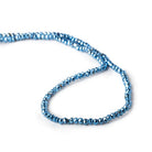 3.5-4mm Metallic Swiss Blue plated Pyrite faceted rondelles 12.5 inch 138 beads - The Bead Traders