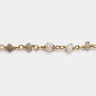 3.5-4mm Multi Gemstone Gold Hand Wrapped Rosary Chain - The Bead Traders