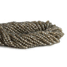 3.5-4mm Mystic Smoky Quartz Faceted Rondelles 13 inch 120 beads - The Bead Traders