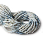 3.5-4mm Owyhee Opal faceted rondelle beads 13 inch 90 pieces - The Bead Traders