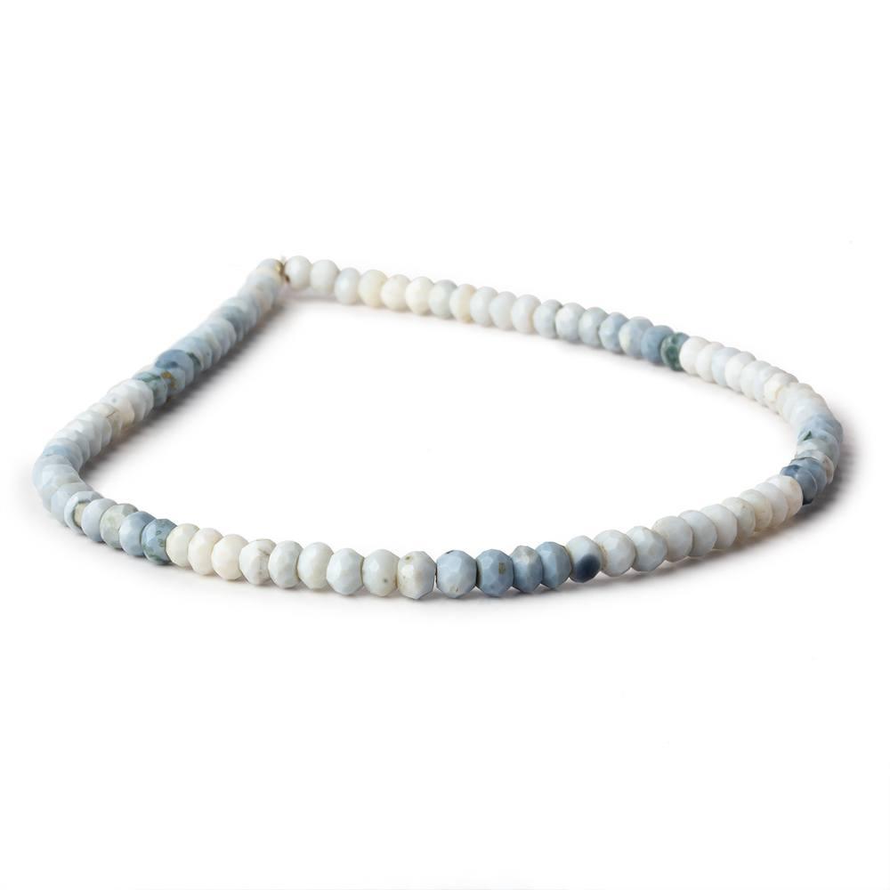3.5-4mm Owyhee Opal faceted rondelle beads 13 inch 90 pieces - The Bead Traders