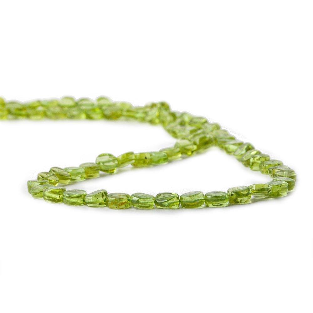 3.5-4mm Peridot Plain Coin Beads, 14 inch - The Bead Traders