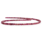 3.5-4mm Pink Tourmaline Plain Rondelle Beads 18 inch 210pcs - The Bead Traders