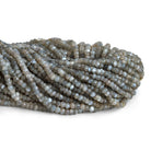 3.5-4mm Platinum Moonstone faceted rondelle beads 13 inch 110 pieces - The Bead Traders