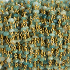 3.5-4mm Sapphire Rondelle Gold Chain 37 pieces - The Bead Traders