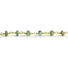 3.5-4mm Sapphire Rondelle Gold Chain 37 pieces - The Bead Traders