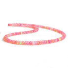 3.5-5.5mm Pink Ethiopian Opal Faceted Rondelles 16 inch 145 beads - The Bead Traders