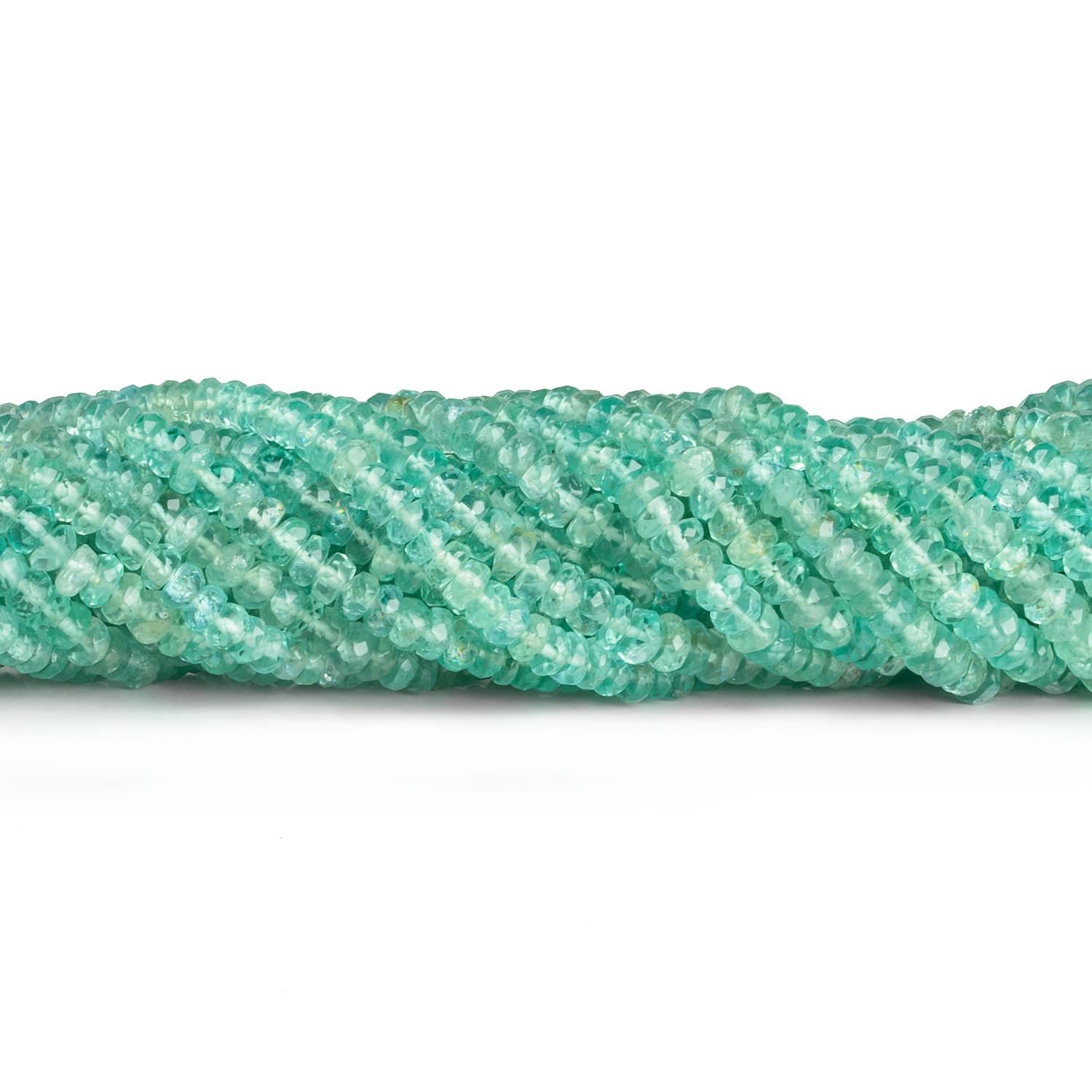 3.5-5mm Apatite Faceted Rondelles 16 inch 190 beads - The Bead Traders