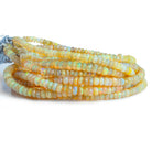 3.5-5mm Light Ethiopian Opal Faceted Rondelles 15 inch 155 beads - The Bead Traders