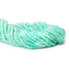 3.5mm - 4mm Shaded Blue Opal faceted rondelle beads 13 inch 108 pieces - The Bead Traders