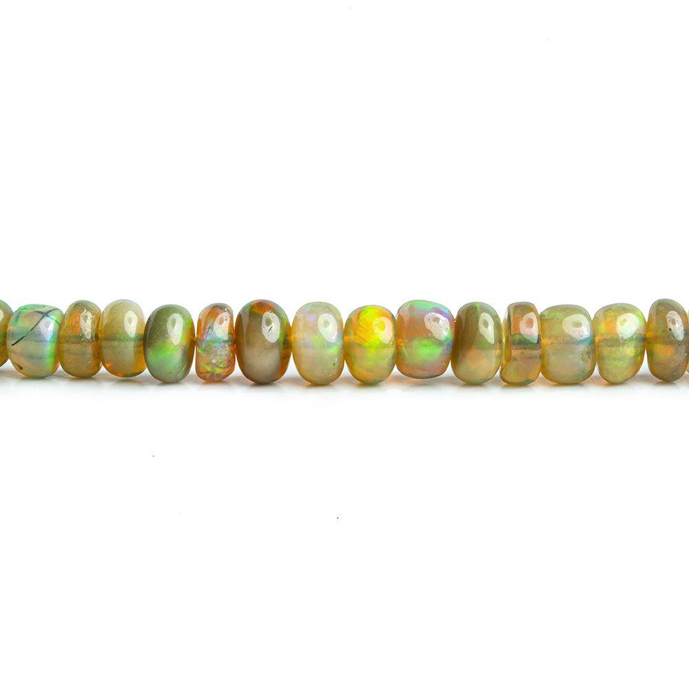 3.5mm-5mm Ethiopian Opal Plain Rondelle Beads 16 inch 170 pieces - The Bead Traders