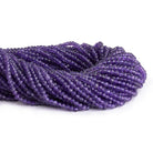 3.5mm African Amethyst Microfaceted Round Beads 12 inch 95 pieces - The Bead Traders