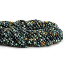 3.5mm African Turquoise Microfaceted Rounds 16 inch 115 beads - The Bead Traders