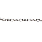 3.5mm Black Gold plated Multiple Corrugated Oval Link Chain by the Foot - The Bead Traders