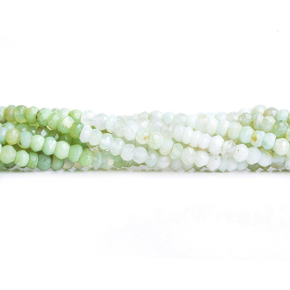 3.5mm Blue Peruvian Opal Faceted Rondelle Beads 16 inch 145 pieces - The Bead Traders