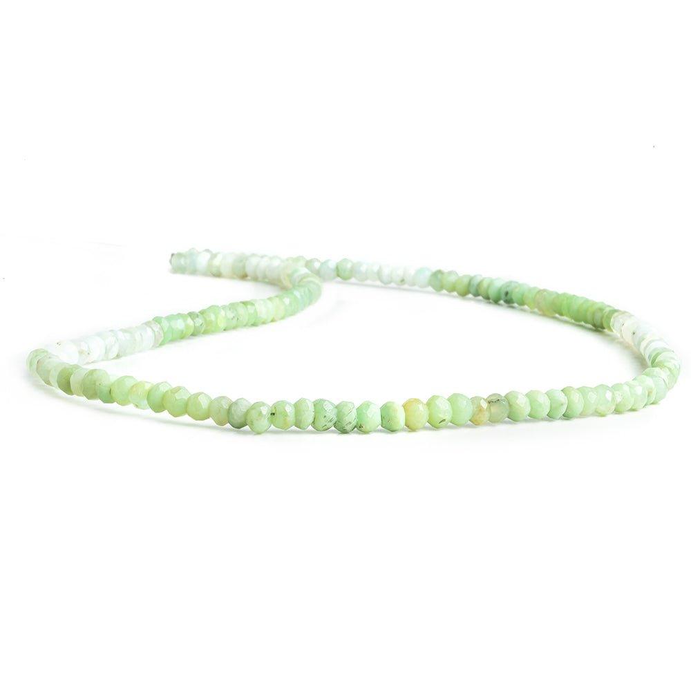 3.5mm Blue Peruvian Opal Faceted Rondelle Beads 16 inch 145 pieces - The Bead Traders