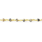 3.5mm Dalmation Jasper Gold Chain - The Bead Traders