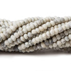 3.5mm Howlite faceted rondelle beads 13 inches 135 pieces - The Bead Traders