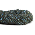 3.5mm Labradorite Faceted Rondelles 12 inch 120 beads - The Bead Traders
