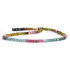 3.5mm Multi Color Tourmaline Faceted Rondelles 13 inch 200 beads - The Bead Traders