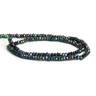 3.5mm Mystic Black Spinel Faceted Rondelles 12 inch 140 beads - The Bead Traders