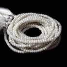 3.5mm Mystic White Quartz Faceted Rondelles 13 inch 128 pieces - The Bead Traders