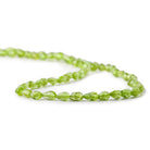 3.5mm Peridot Straight Drilled Faceted Teardrop Beads, 14 inch - The Bead Traders