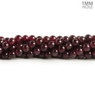 3.5mm Red Garnet plain round beads 15.5 inch 105 pieces - The Bead Traders