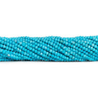 3.5mm Turquoise Howlite faceted rondelle beads 13 inch 125 pieces - The Bead Traders