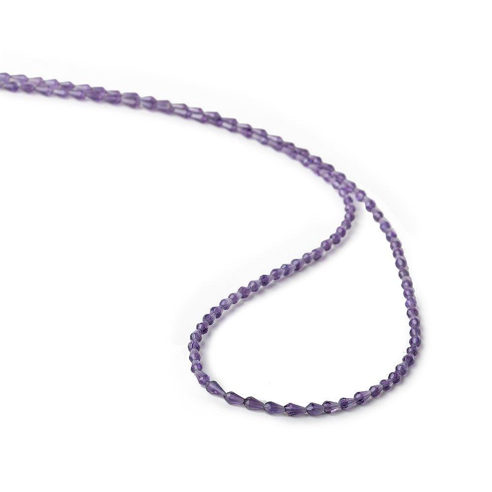 3.5x2-4x2mm Amethyst Straight Drilled Tear Drops 13 inch 73 beads AAA - The Bead Traders