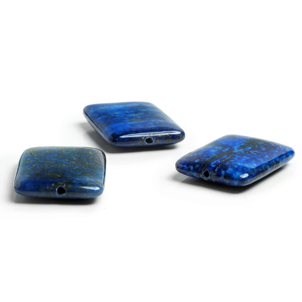 35x23mm Lapis Lazuli Rectangle Pendant 1 Bead - The Bead Traders