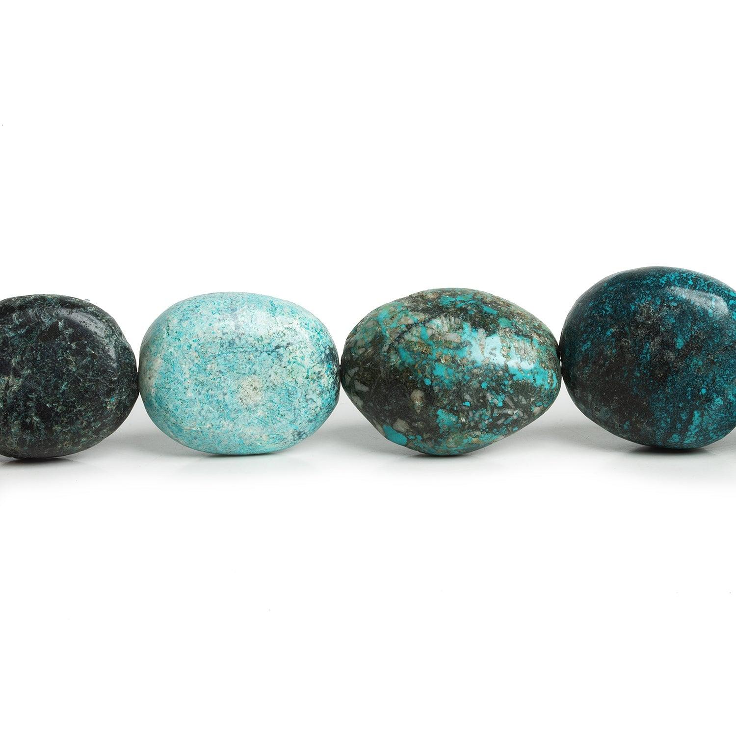 35x29mm Turquoise Plain Nuggets 14 inch 9 beads - The Bead Traders