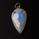 36x20mm Rainbow Moonstone Faceted Arrowhead Focal Pendant 1 piece B Grade - The Bead Traders