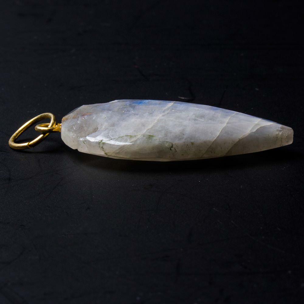 36x20mm Rainbow Moonstone Faceted Arrowhead Focal Pendant 1 piece B Grade - The Bead Traders