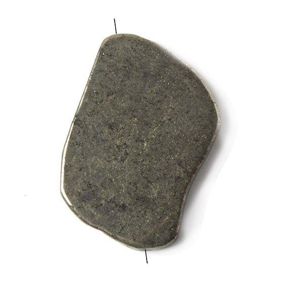 37x26.5x3.7mm Pyrite Slab Bead 1 Piece - The Bead Traders
