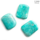 37x30-34x25mm Matte Amazonite Plain Rectangle 2.5mm Large Hole Pendant Focal Bead 1 piece - The Bead Traders