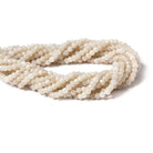 3.8mm Mystic White Agate faceted rondelle Beads 13 inch 114 pieces - The Bead Traders