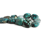 38x30mm Turquoise Plain Nuggets 16 inch 10 beads - The Bead Traders